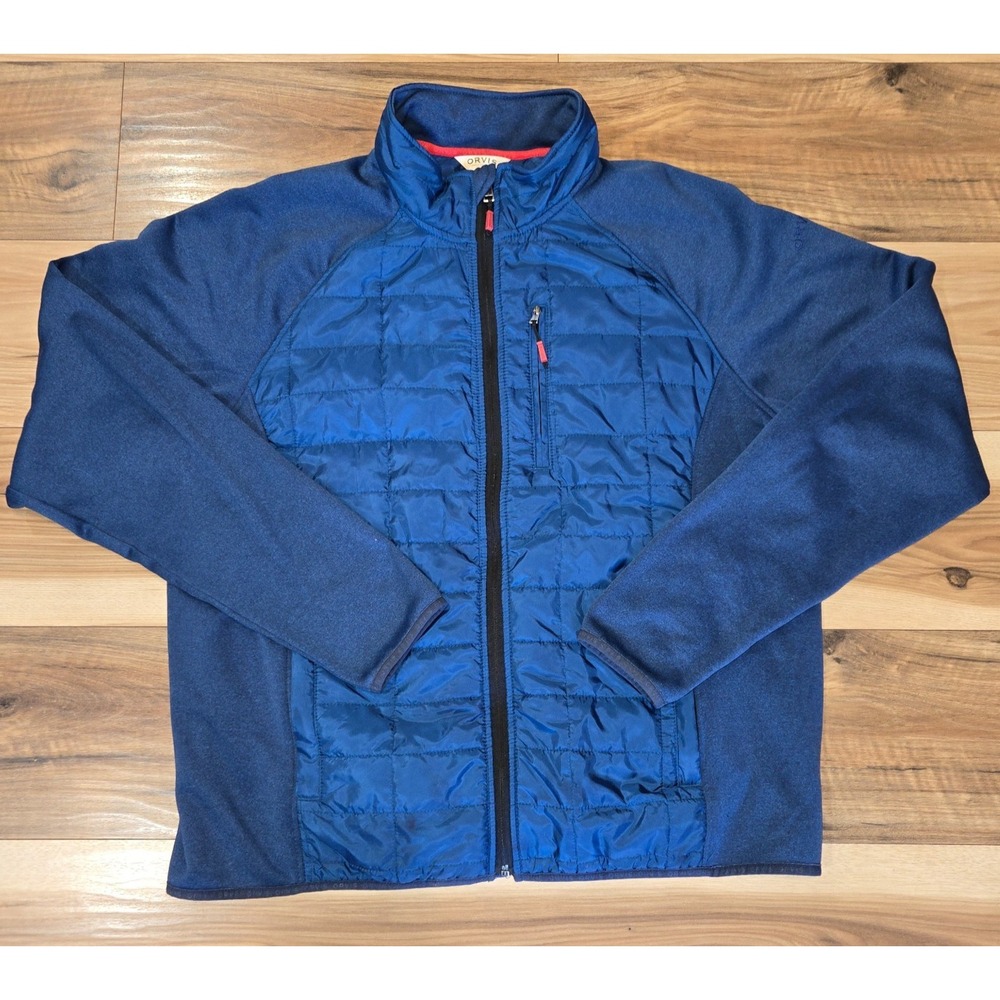Orvis Classic Collection Hybrid Quilted Jacket Mens Blue Size‎ XL Full Zip